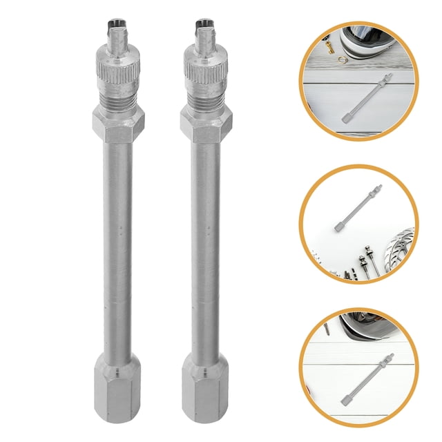 unbranded 2Ud Extensiones De Válvula Para Inflado De Neumáticos En Metal Para Uso En Casa Con Instalación Fácil
