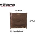 thumbnail image 2 of 5 Foot Waterproof Full Cover - Covers 1/4 Cord Plus Outdoor Firewood Rack - Reinforced Vinyl With Front Opening Straps - Keeps Logs Dry (Brown), 2 of 3