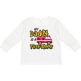 thumbnail image 3 of Inktastic My Daddy is a Firefighter with Fire Truck Boys or Girls Long Sleeve Toddler T-Shirt, 3 of 5