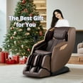thumbnail image 4 of Mynta Massage Chair Full Body with Zero Gravity, SL Track Massage Chair Recliner with Heating, Brown, 4 of 10