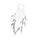 thumbnail image 4 of Diadema de plumas con borlas para verano, única, extra larga, para playa, con cadena Plata, 4 of 9