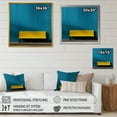 thumbnail image 4 of Designart "Zen: Linear Order In Yellow And Blue II" Minimalism Floater Framed Canvas Art Print, 4 of 5