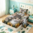 thumbnail image 2 of meiyoeat Cute Animal Cat Twin Sheets,Retro Rustic Floral Sunflowers Bedding For Girls,3-Piece1 Flat Sheet, 1 Fitted Sheet and 1 Pillowcase, 2 of 6