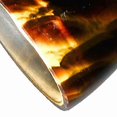 thumbnail image 2 of Benjara BM223035 50W Track Fixture with Handblown Glass Shade, Silver & Brown, 2 of 5
