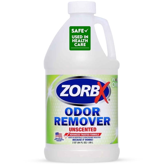 ZORBX Unscented Odor Eradicator Spray for Hospitals & Healthcare Dog, Cat, Car & Carpet Deodorizer (64 oz)