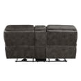 thumbnail image 4 of Tony 80 Inch Power Double Recliner Loveseat- Console Cupholders- USB- Gray, 4 of 6