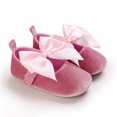 thumbnail image 2 of Yoyauz Baby Girl Mary Jane Shoes Anti Slip Rubber Sole Ballet Slippers Princess Dress Wedding Shoes Newborn Kids Shoes Toddler Shoes（0-12 Month）, 2 of 8