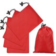 thumbnail image 1 of 5Pcs 210D Polyester Drawstring Bag with Toggle, 6 x 8 Inch Waterproof Travel Storage Foldable Stuff Sack Cinch for Gym Hiking Yoga Clothes Organizer, Red, 1 of 5