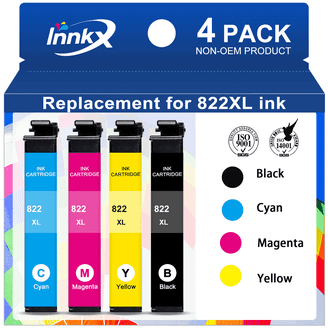 Prof Kolor Ink Cartridges for Epson 822XL Workforce Pro Printer 4