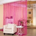 thumbnail image 1 of Yipa Sheer String Curtains Beads Thread Curtains Panels Glitter Tassel Window Drape Room Divider Fringe String Door Curtain, 1 of 9