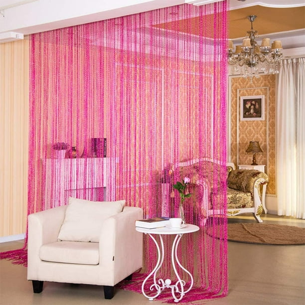 Yipa Tassel Screen Curtain,Glitter String Curtains,Fringe Room Divider,Beads Thread Curtains