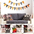 thumbnail image 2 of OAVQHLG3B Halloween Pillow Case, Pumpkin Print Pillow Cover, Happy Halloween Linen Sofa Bed Throw Cushion Cover Halloween Decoration (18" x 18"), 2 of 2