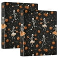 thumbnail image 2 of Skeleton Carrying Pumpkin 3 Ring Hardcover Binders 1.5in Round Rings for Letter-Size Folder Paper Organizer Pockets for Office Student Recipe, 2 of 9