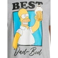 thumbnail image 4 of The Simpsons Homer Best Bod Apparel, Men's Graphic Crew Neck T-Shirt, Sizes S-3XL (Men's Big & Tall), 4 of 5