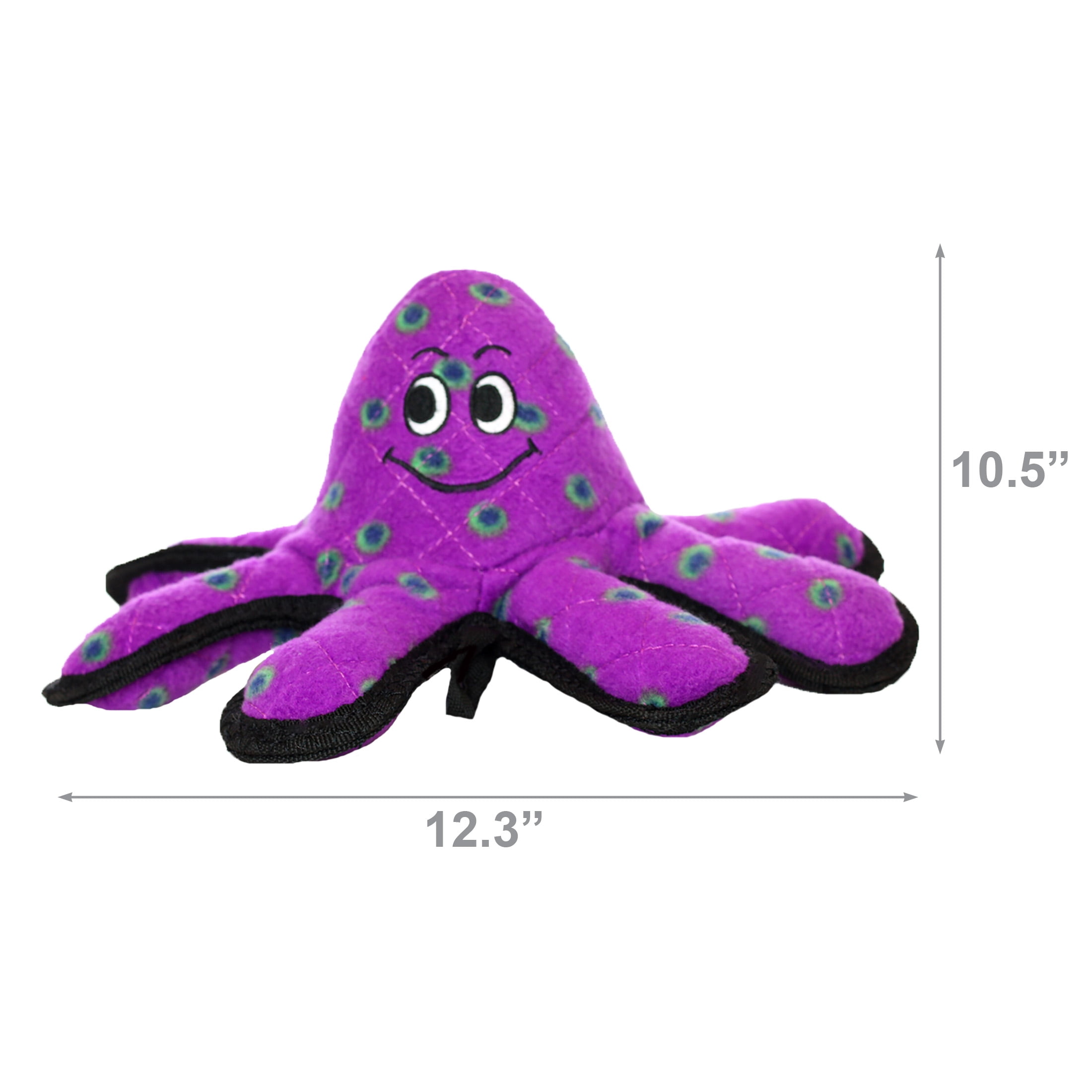 Tuffy Ocean Creature Small Octopus Durable Plush Squeaky Dog Toy