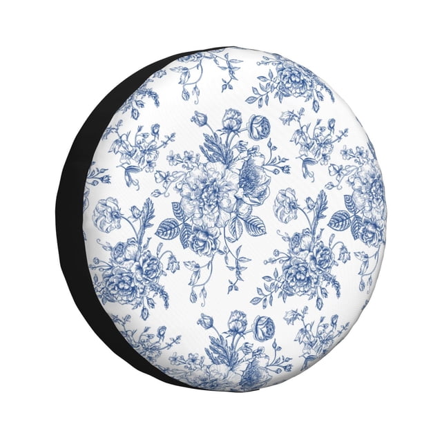 Fotbe Rose Flowers Funda de Llanta de Repuesto con Estampado, Engrosada, Ajuste Universal para Jeep, Remolque, RV, SUV, Camión-15 inch
