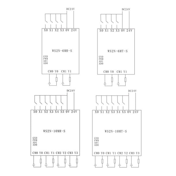 Tablero De Control Industrial PLC Antienvejecimiento Y Antifricción, Controlador Lógico Programable Simple, Placa Base FX1N Para La Industria