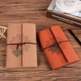 thumbnail image 2 of 1 Pc A6 Retro Notebook Rope Winded Notebook Loose-Leaf Diary Travel Notebook for Teachers Students (Orange), 2 of 8