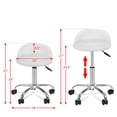 thumbnail image 4 of SSyao 2X Hydraulic Rolling Swivel Stool Spa Salon Chair w/Back Rest Saddle White, 4 of 11