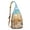 Beige-9, variant on Boho Starfish Sling Backpack – Tropical Ocean-Inspired Hiking Daypack with Watercolor Starfish and Seashells Design, Lightweight Waterproof Travel Bag for Beach, Camping, and Outdoor Use