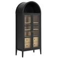 thumbnail image 2 of Modway Nolan Wood Tall Storage Display Cabinet in Black and Oak, 2 of 11