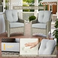 thumbnail image 3 of Ovios Patio Chairs Set of 2, Outdoor Rattan Wicker Armchairs with Cushions, All-Weather Chairs for Garden or Porch, 3 of 6