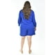 thumbnail image 3 of Set de lino camisa y short Roman Fashion /Tallas Extras, 9103 (Azul rey) azul 42, 3 of 6