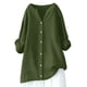 thumbnail image 4 of Blusa holgada con botones para mujer - Camisa informal de manga larga y color liso - Cuello en V, elegante, ideal para el trabajo diario y los viajes - Para todas las estaciones, tallas S-XXXXXL, 4 of 4