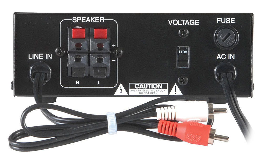 PYLE  - Compact Stereo Power Amplifier - Mini Audio Power Amp, Wired RCA Connectors, Speaker Terminals, 30 Watt MAX PCA1.5