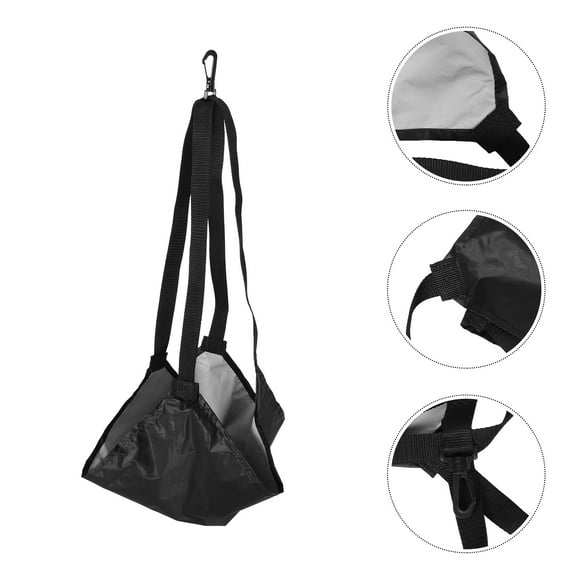 Beaupretty Swimming Resistance Parachute Black Adjustable Swim Trainer for Strength Training