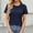Blue, variant on Drses‌ ‌‌‌‌‌‌‌‌‌‌‌‌‌‌‌‌‌‌‌Fashion Women's Lace Summer Casual Top | Dressy Short Sleeve Round Neck Pleated Blouse for Work & Vacation‌