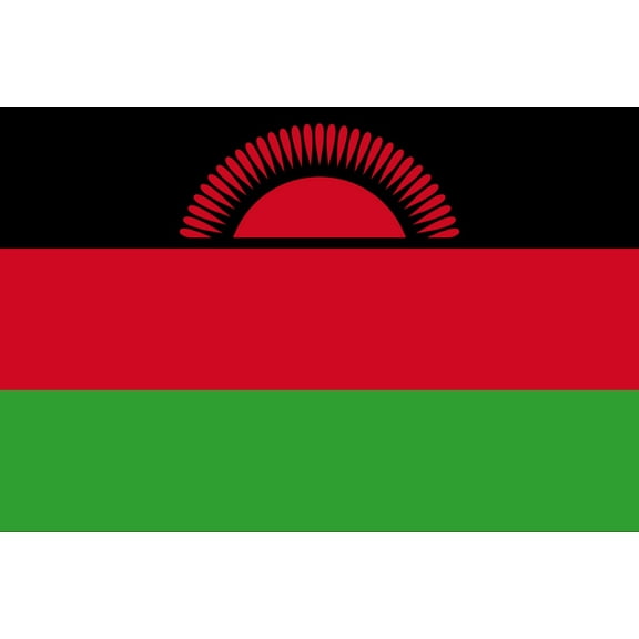 Malawi Flag Decal Sticker - 6 inches wide
