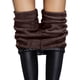 thumbnail image 1 of Pantalones elásticos de piel sintética de cintura alta para mujer: leggings holgados de piel sintética, cómodos para todas las estaciones, fáciles de combinar con tops informales., 1 of 8