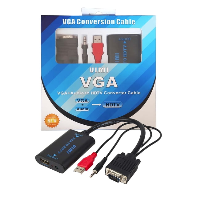 Cable Convertidor Video Vga A Hdtv Y Audio Full Hd 1080p