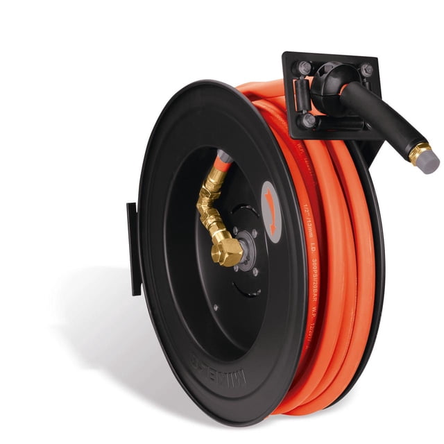 Carrete de Acero C/manguera 1/4sistema Retráctil 15m MIKELS .