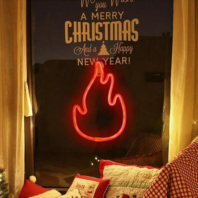 Wzzjkit Christmas Lights Christmas Neon Lights LED Neon Lights for Wall Decoration Battery or USB Powered Christmas Shaped Decorative Wall Lights Christmas Lights Indoor