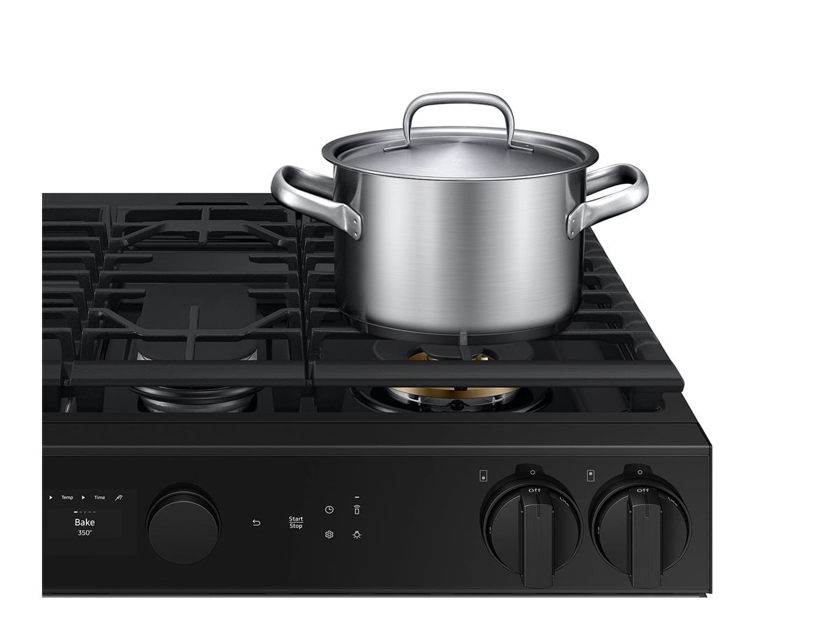 Samsung Bespoke NSG6DG8500SRAA - Range - built-in - Wi-Fi - niche - width: 24 in - depth: 24 in - height: 35.9 in - with self-cleaning - stainless steel