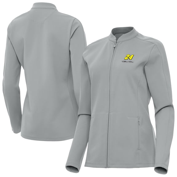 Women's Antigua  Gray Jeff Gordon Regard Full-Zip Jacket