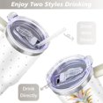 thumbnail image 5 of Watercolor Pineapple 40 Oz Tumbler with Handle Lid and Straw, Stainless Steel Double Walled Vacuum Insulated Cup, Cute Anniversary Wedding Birthday Gifts Tumbler for Women Men Friends Outdoor Indoor, 5 of 7