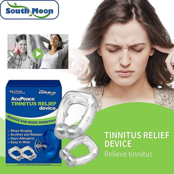 2Pairs Tinnitus Relief Clip Portable Treatment Ringing Earache Discomfort Clear Earwax Ear Pressure Relief Hearing Magnetic Ear Clip