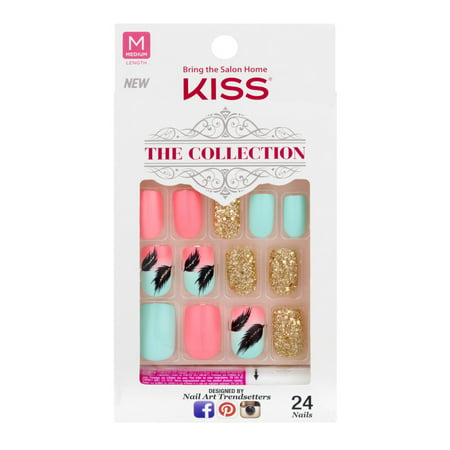 Kiss The Collection Nails Medium Length - 24 CT - Walmart.com