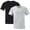 Black/Grey, variant on wirarpa Mens 2 Pack Cotton Crew Neck T-Shirts Short Sleeve Summer Tops Fashion Basic Tees Black Size Large