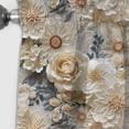thumbnail image 3 of Designart "Vintage Floral Lace Veil In White I" Floral Blackout Curtain Panels, 3 of 4