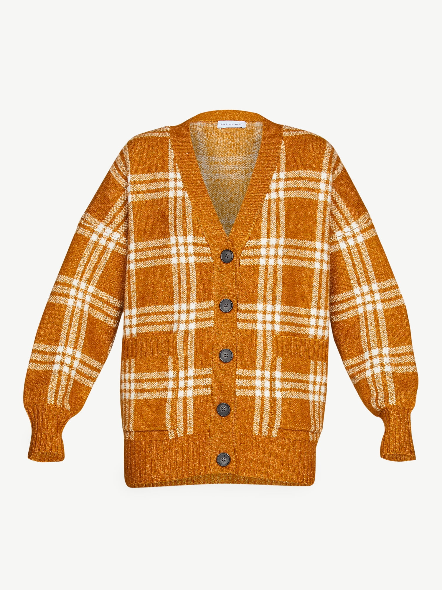 Grandpa Plaid Fuzzy Cardigan - Walmart 