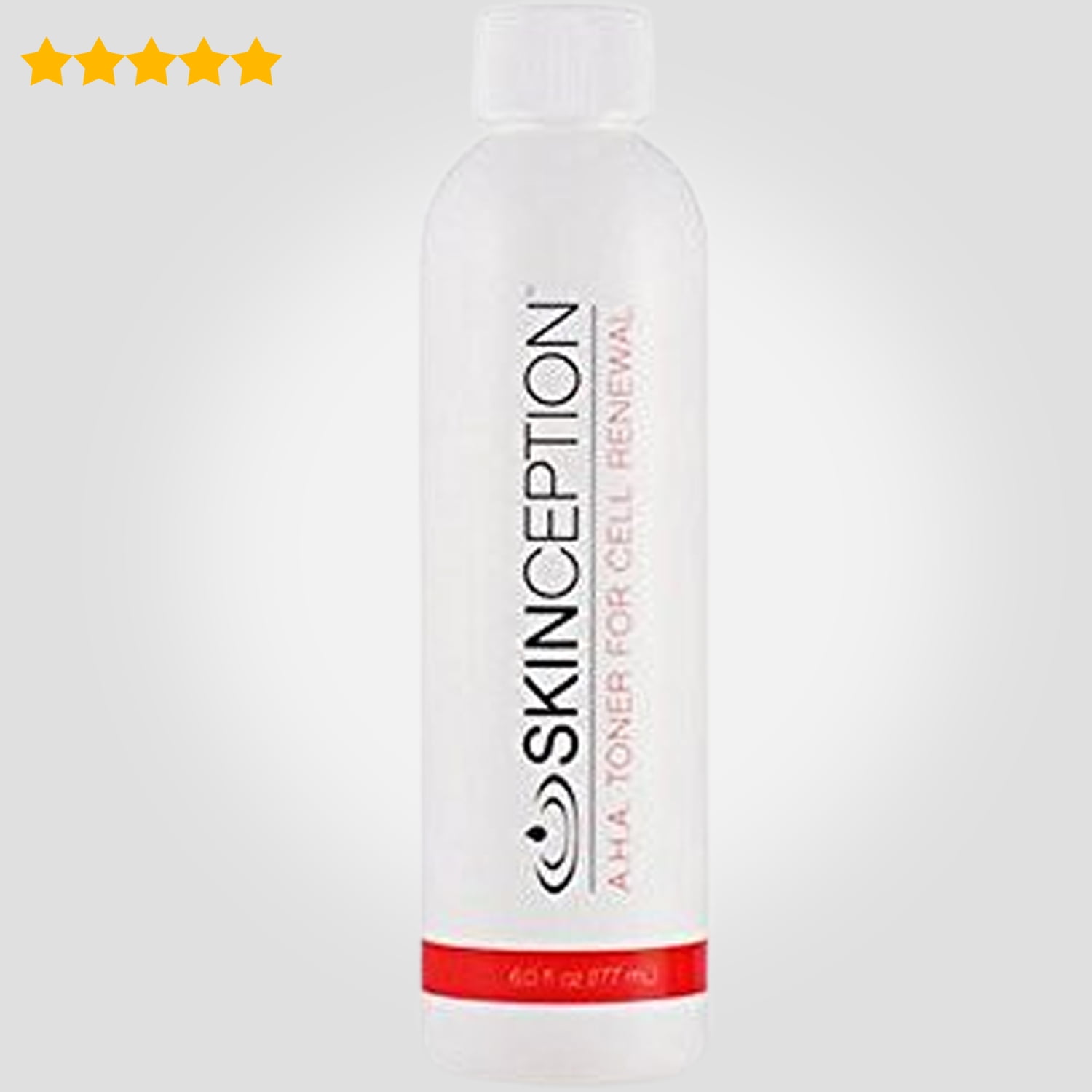 Skinception AHA Toner 60oz - formulated for oily skin with fruit enzymes and extracts to remove dirt & make-up residue