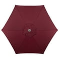 thumbnail image 3 of 7.5ft Outdoor Patio Market Umbrella with Hand Crank Burgundy, 3 of 6
