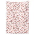 thumbnail image 3 of Ambesonne Candy Cane Tablecloth Rectangular Table Cover, Xmas Theme Stars, 60"x84", Vermilion White, 3 of 4