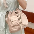 thumbnail image 5 of Fashionable Large Crossbody Bucket Bag for Women Ruched Drawstring Multi Pockets Shoulder Handbag for Shopping and Work, 5 of 9