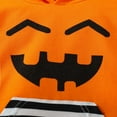 thumbnail image 5 of qiiinnHk Baby Halloween Pumpkin Hooded Outfit Cartoon Toddler Bodysuit Long Sleeve Romper Halloween Clothes for Toddler Baby Boy Girl 3-6 Months,Orange, 5 of 7