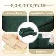 thumbnail image 4 of Noble House Elena 4-Seater L-Shaped Corduroy Sectional Sofa with Pull-Out Storage, Ottoman for Living Room, Emerald, 4 of 12